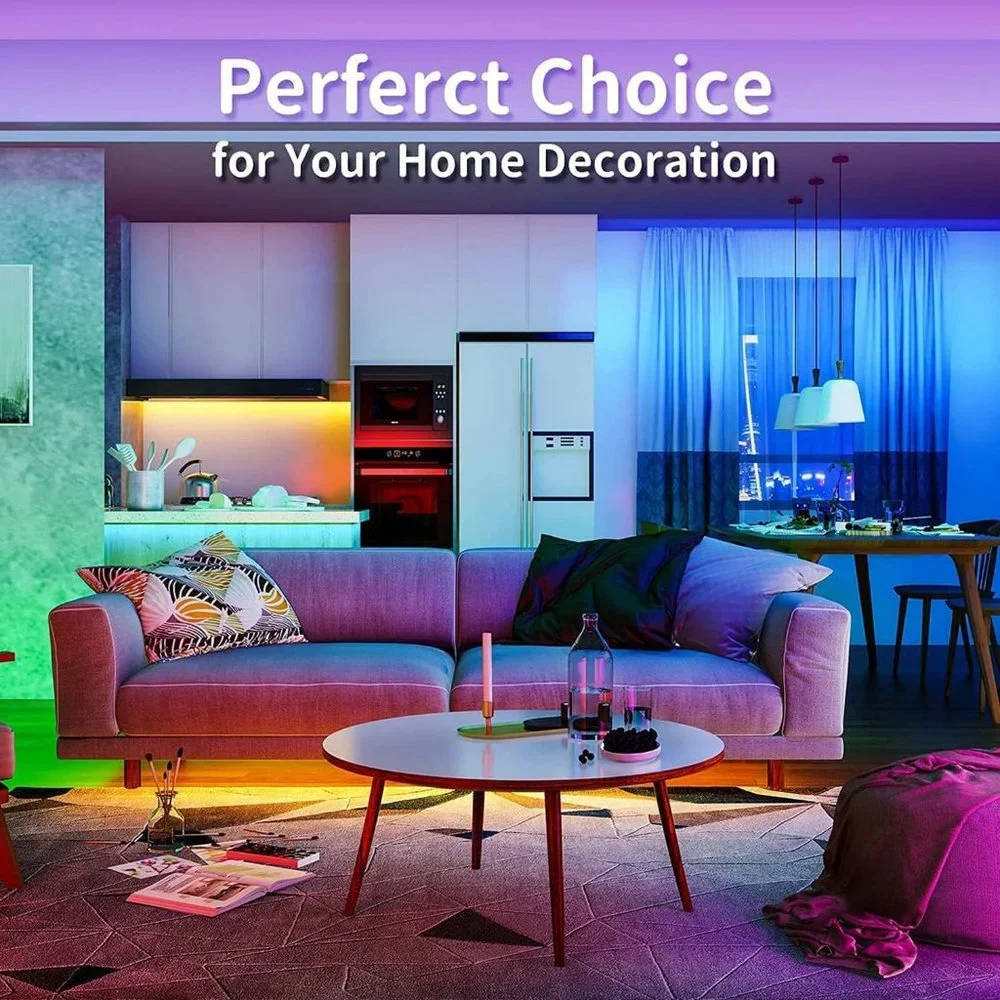2 Rolls of 50ft Music Sync Color Changing Remote App Control Lights Party Decor
